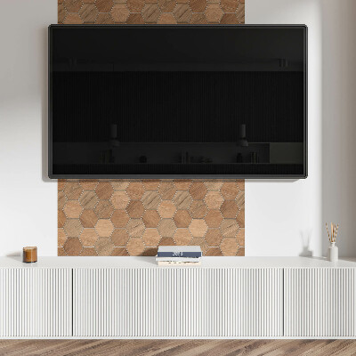 Panou decorativ dreptunghiular Model hexagonal pe suprafa?ă