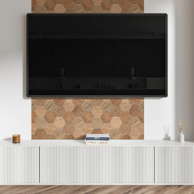 Panou decorativ dreptunghiular Model hexagonal pe suprafa?ă