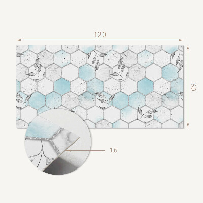 Panou decorativ bucatarie Mozaic de frunze hexagonale
