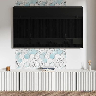 Panou decorativ bucatarie Mozaic de frunze hexagonale