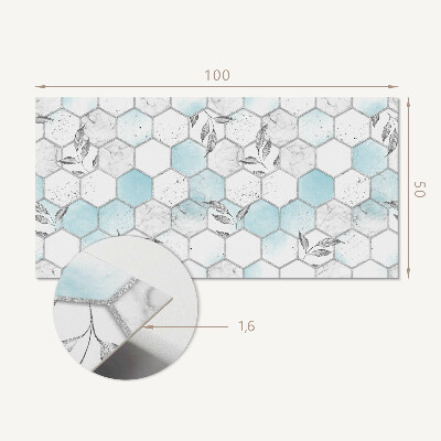 Panou decorativ bucatarie Mozaic de frunze hexagonale