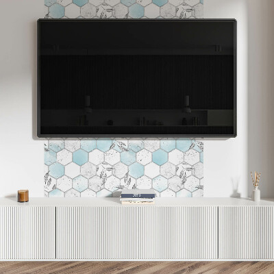 Panou decorativ bucatarie Mozaic de frunze hexagonale