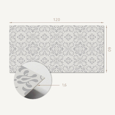Panou decorativ dreptunghiular Model floral cu detalii complicate