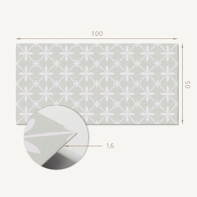 Panou decorativ dreptunghiular Motiv floral într-o plasă