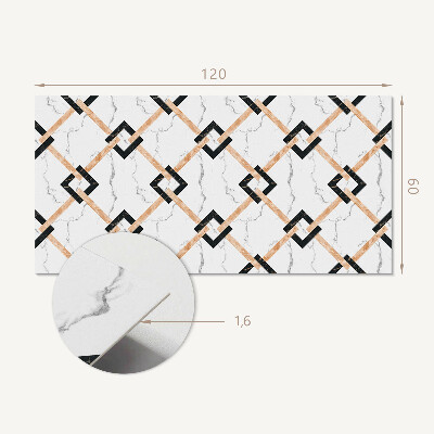 Panou decorativ bucatarie Motive geometrice moderne din marmură