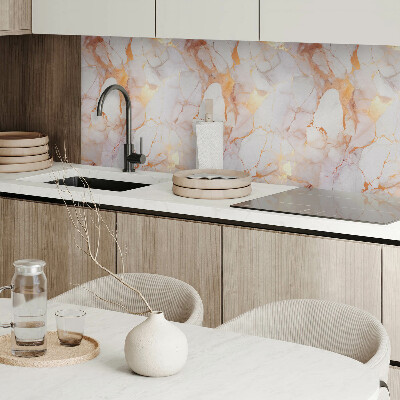 Panou decorativ bucatarie Model de marmură cu nervuri subtile