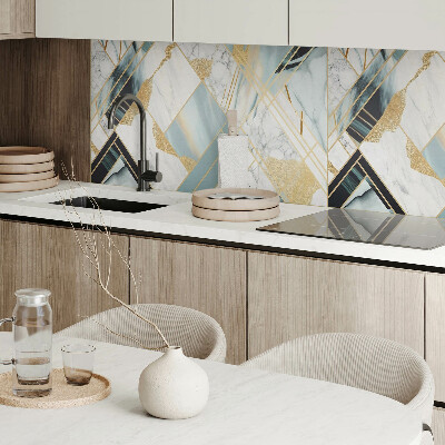 Panou decorativ dreptunghiular Forme geometrice din marmură