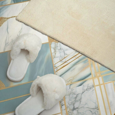Panou decorativ dreptunghiular Forme geometrice din marmură