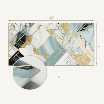 Panou decorativ dreptunghiular Forme geometrice din marmură
