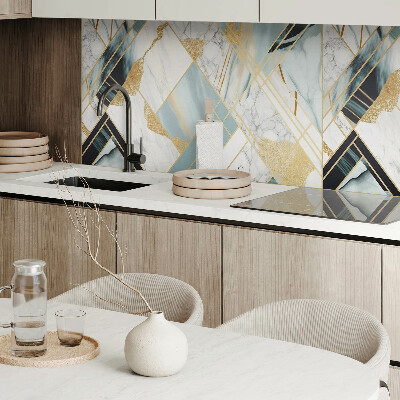 Panou decorativ dreptunghiular Forme geometrice din marmură
