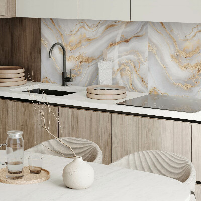 Panou decorativ bucatarie Valuri abstracte cu accente decorative