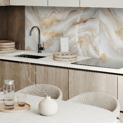 Panou decorativ bucatarie Valuri abstracte cu accente decorative