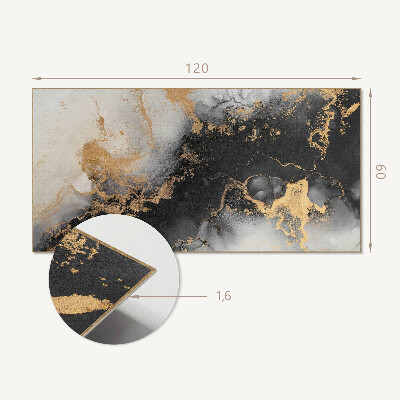Panou decorativ perete dreptunghiular Pete abstracte în forme dinamice