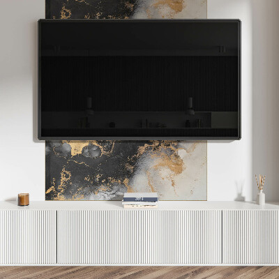 Panou decorativ perete dreptunghiular Pete abstracte în forme dinamice