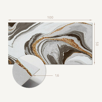 Panou decorativ perete dreptunghiular Valuri abstracte în forme dinamice