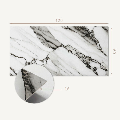 Panou decorativ perete dreptunghiular Model de marmură cu vene delicate