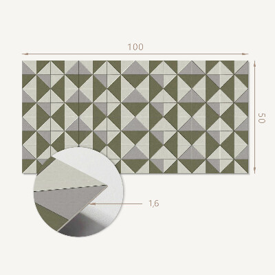 Panou decorativ dreptunghiular Geometria formelor triunghiulare