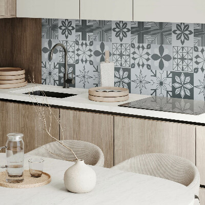 Panou decorativ bucatarie Modele geometrice în stil mozaic