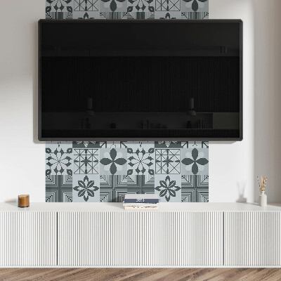 Panou decorativ bucatarie Modele geometrice în stil mozaic