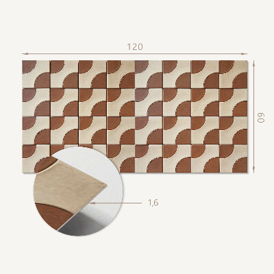 Panou decorativ perete dreptunghiular Un caleidoscop de forme geometrice