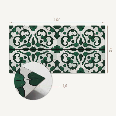 Panou decorativ dreptunghiular Plantează ornamente în stil clasic
