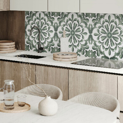 Panou decorativ perete dreptunghiular Un motiv vegetal într-un cerc