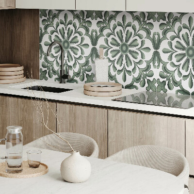 Panou decorativ perete dreptunghiular Un motiv vegetal într-un cerc