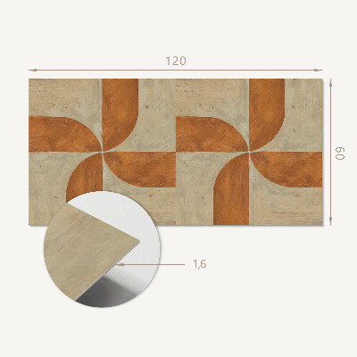 Panou decorativ bucatarie Model de geometrie arcuită