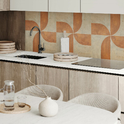 Panou decorativ bucatarie Model de geometrie arcuită
