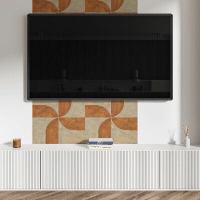 Panou decorativ bucatarie Model de geometrie arcuită
