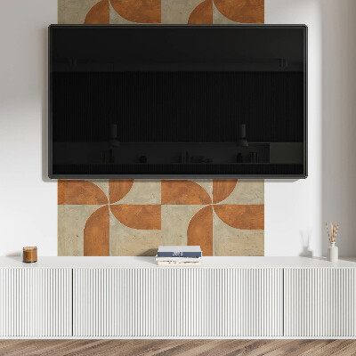 Panou decorativ bucatarie Model de geometrie arcuită