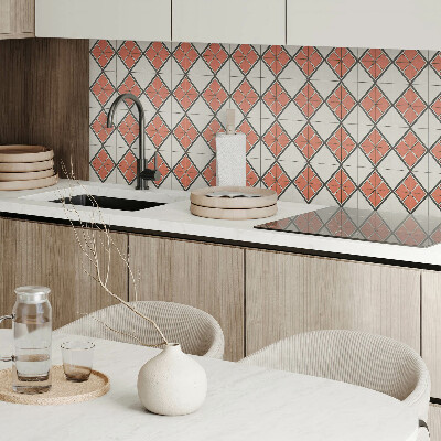 Panou decorativ perete dreptunghiular Model cu romburi în stil geometric
