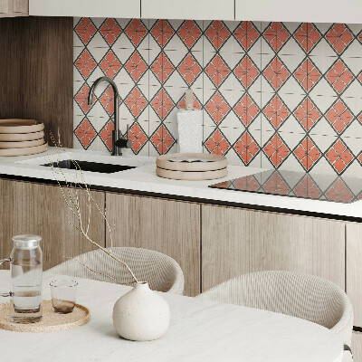 Panou decorativ perete dreptunghiular Model cu romburi în stil geometric
