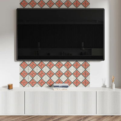Panou decorativ perete dreptunghiular Model cu romburi în stil geometric