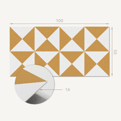 Panou decorativ bucatarie Model de forme triunghiulare