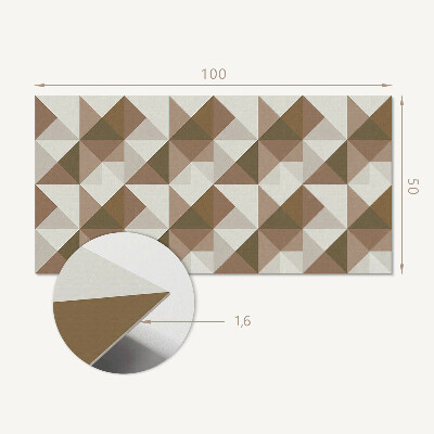 Panou decorativ perete dreptunghiular Geometrie triunghiulară într-un stil modern