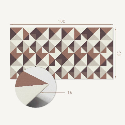 Panou decorativ dreptunghiular Triunghiuri abstracte într-un stil geometric