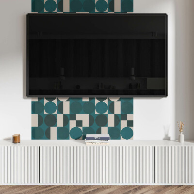 Panou decorativ perete dreptunghiular Forme ?i forme într-un stil geometric