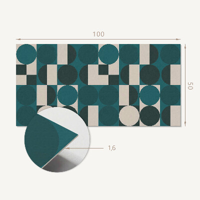 Panou decorativ perete dreptunghiular Forme ?i forme într-un stil geometric