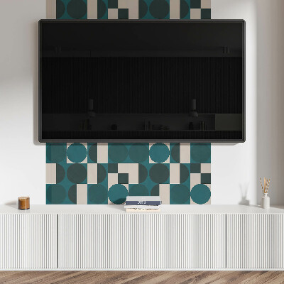 Panou decorativ perete dreptunghiular Forme ?i forme într-un stil geometric