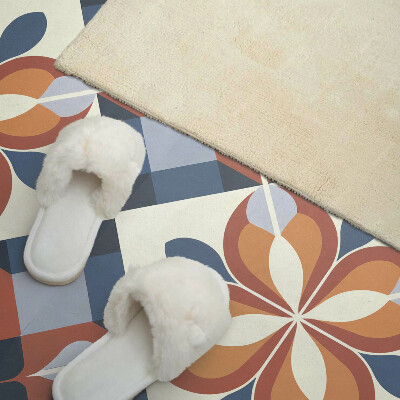 Panou decorativ dreptunghiular Motiv floral în stil geometric