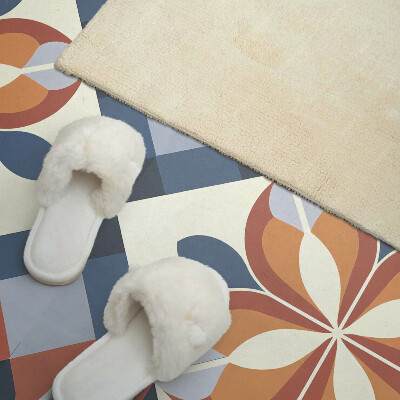 Panou decorativ dreptunghiular Motiv floral în stil geometric