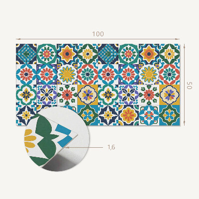 Panou decorativ dreptunghiular Compozi?ii florale ?i geometrice
