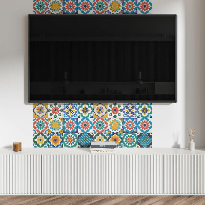 Panou decorativ dreptunghiular Compozi?ii florale ?i geometrice