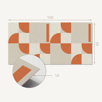 Panou decorativ dreptunghiular Set abstract de forme