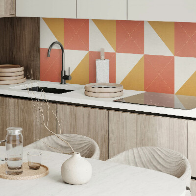 Panou decorativ bucatarie Modele geometrice calde