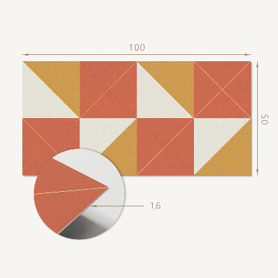 Panou decorativ bucatarie Modele geometrice calde