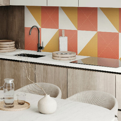 Panou decorativ bucatarie Modele geometrice calde