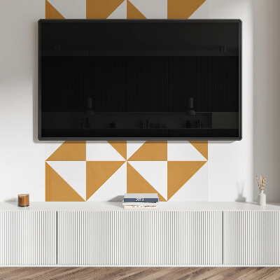 Panou decorativ perete dreptunghiular Modele triunghiulare în rame pătrate