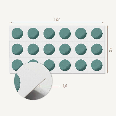 Panou decorativ dreptunghiular Cercuri geometrice într-o grilă
